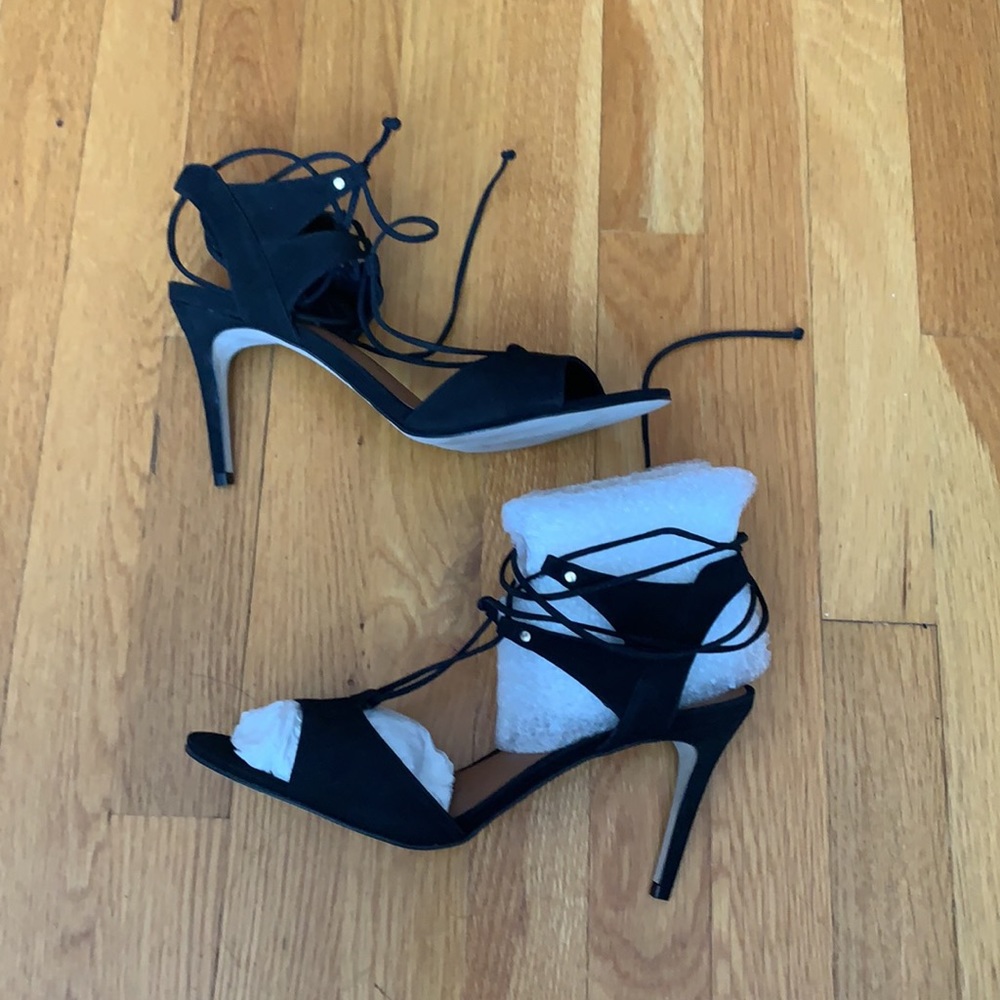 Steve Madden Selmah Sandal - black nubuck 10 - NIB - Picture 3 of 7
